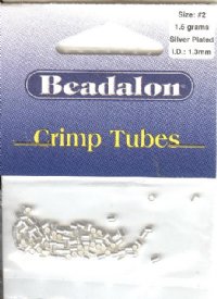 1.5 Grams of #2 Beadalon Silver Crimp Tubes